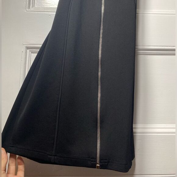 ALEXANDER WANG Bodycon Zipper Front Ponte Mini Dress Crisscross Back Black Sz 6 - Picture 9 of 13